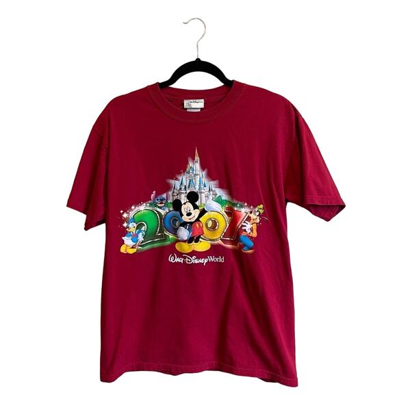 Disney Tops - Y2K Disney 2007 short sleeve t-shirt Mickey Mouse red blue vacation travel